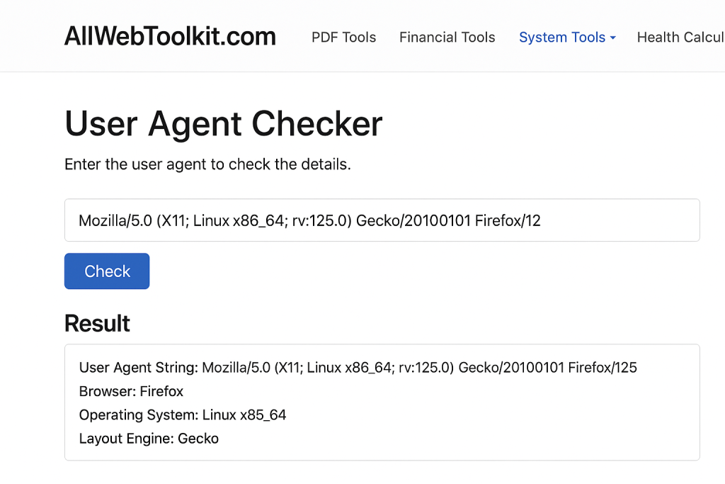 Browser's User-Agent